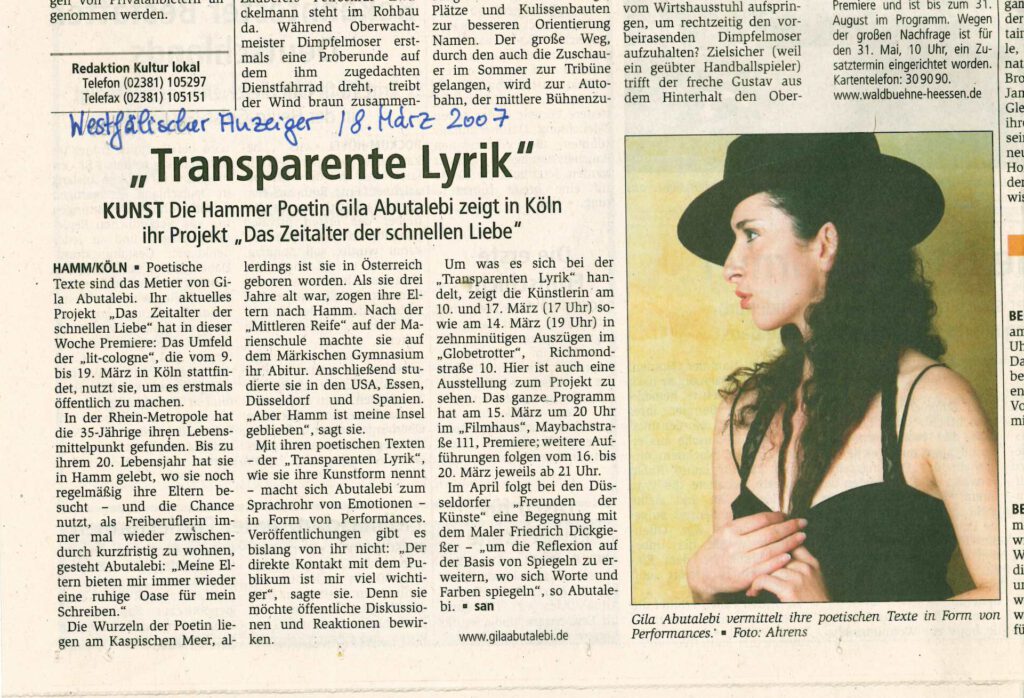 Presse Westfälischer Anzeiger DZDSL 2007